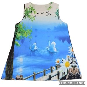 Quirky One Size Dress Swans - fun unusual